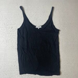 IRO Black Linen Tank Top Size M Astree Slip Babygirl